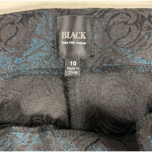 Saks Fifth Avenue Black Label Trouser Ankle Pants Shimmer Size‎ 10 Holiday - Picture 5 of 11
